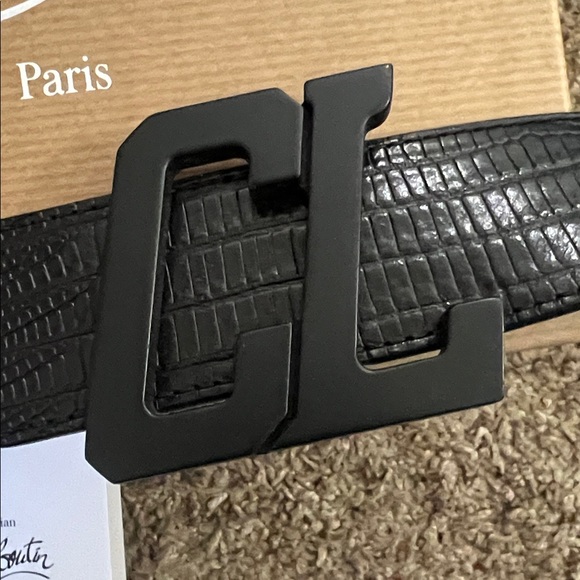 CHRISTIAN LOUBOUTIN Men's Happy Rui CL-Logo Belt - Picture 3 of 4